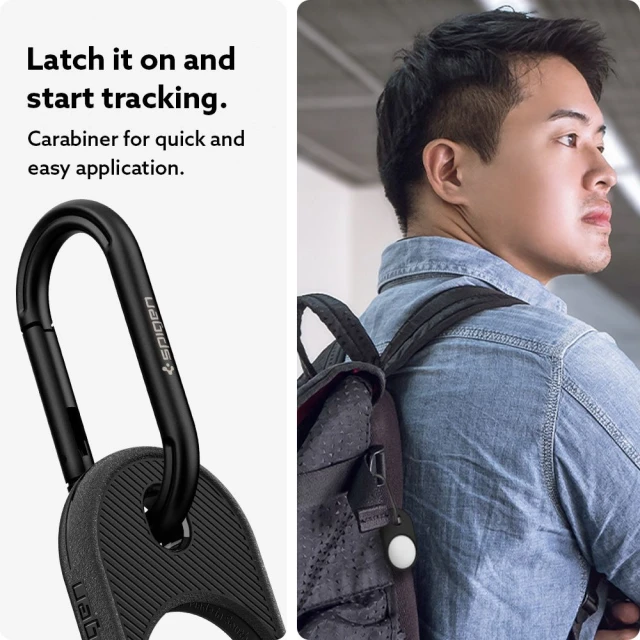 Чехол-брелок Spigen Vault для AirTag Matte Black (AMP01439)
