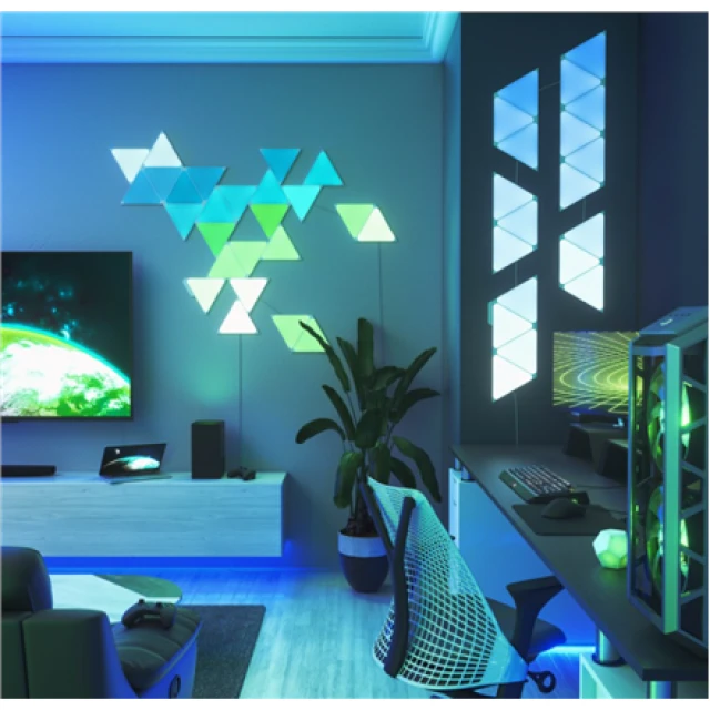 Розумна світлодіодна панель Nanoleaf Shapes Triangles Starter Kit 9 панелей 1 Вт 16M+ (840102701777)