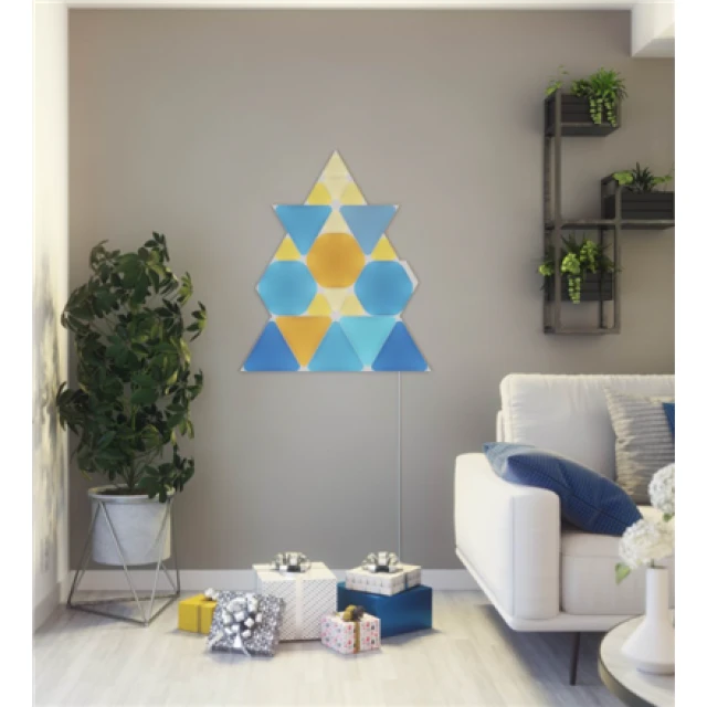 Розумна світлодіодна панель Nanoleaf Shapes Triangles Starter Kit 9 панелей 1 Вт 16M+ (840102701777)