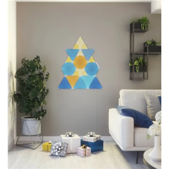 Розумна світлодіодна панель Nanoleaf Shapes Triangles Starter Kit 9 панелей 1 Вт 16M+ (840102701777)
