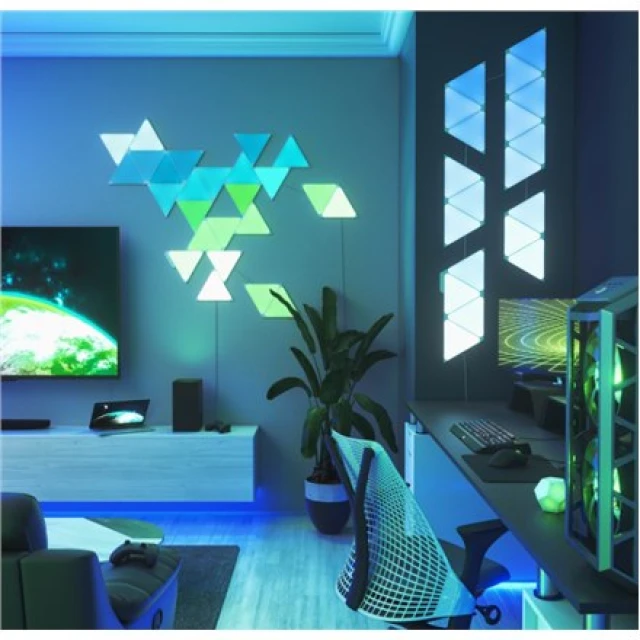 Розумна світлодіодна панель Nanoleaf Shapes Triangles Starter Kit 9 панелей 1 Вт 16M+ (840102701777)
