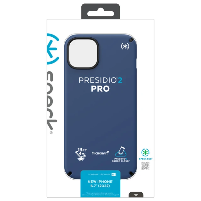 Чохол Speck Presidio2 Pro для iPhone 14 Plus Coastal Blue Black White (840168523795)