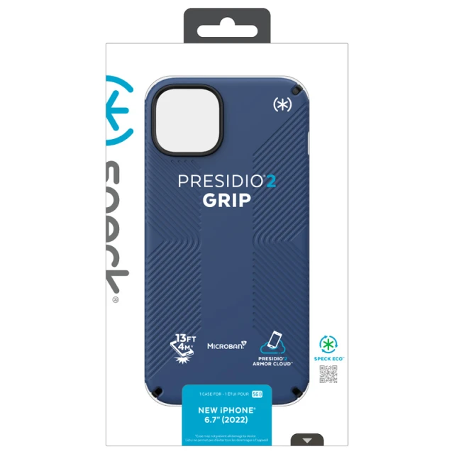 Чохол Speck Presidio2 Grip для iPhone 14 Plus Coastal Blue Black (840168523917)