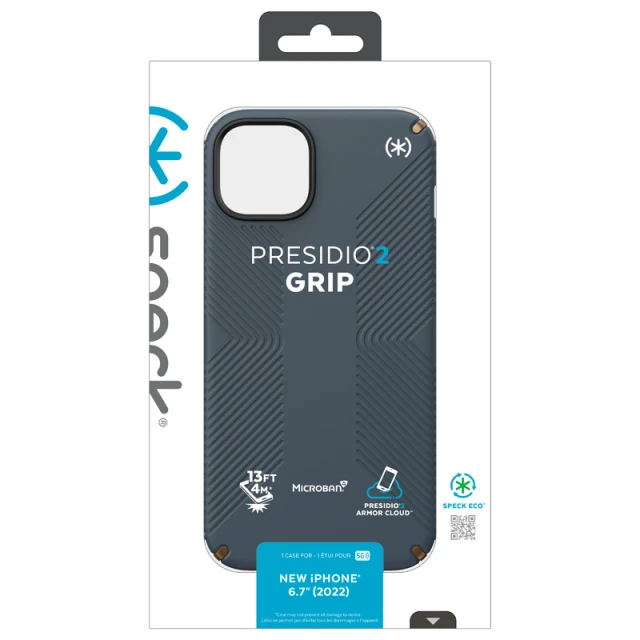 Чохол Speck Presidio2 Grip для iPhone 14 Plus Charcoal Grey Cool Bronze (840168523955)