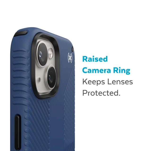 Чохол Speck Presidio2 Grip для iPhone 14 Plus Coastal Blue Black White with MagSafe (840168523979)