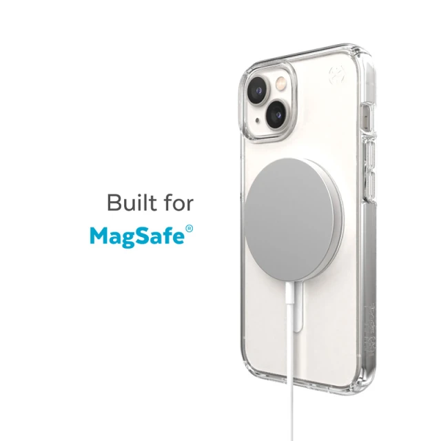 Чохол Speck Presidio Perfect-Clear для iPhone 14 Plus Clear White with MagSafe (840168524037)