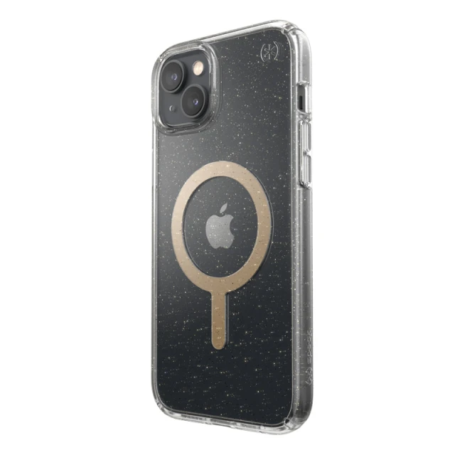 Чохол Speck Presidio Perfect-Clear with Glitter для iPhone 14 Plus Clear Gold Glitter with MagSafe (840168524082)