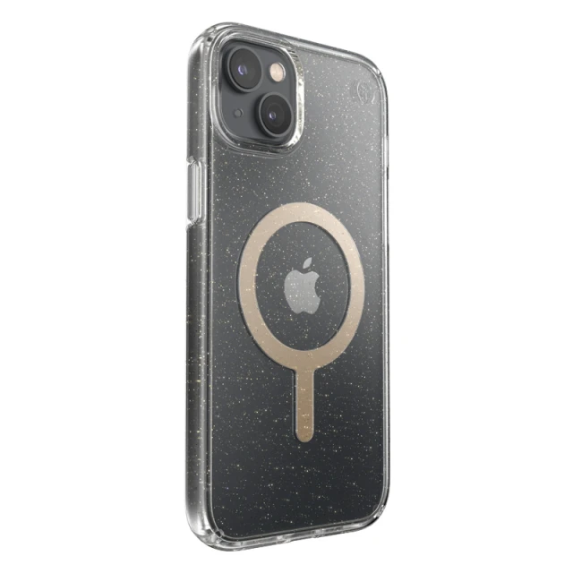 Чохол Speck Presidio Perfect-Clear with Glitter для iPhone 14 Plus Clear Gold Glitter with MagSafe (840168524082)