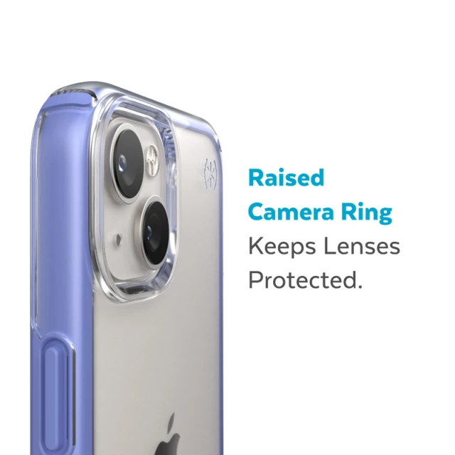 Чохол Speck Presidio Perfect-Clear with Impact Geometry для iPhone 14 Plus Clear Grounded Purple (840168524211)