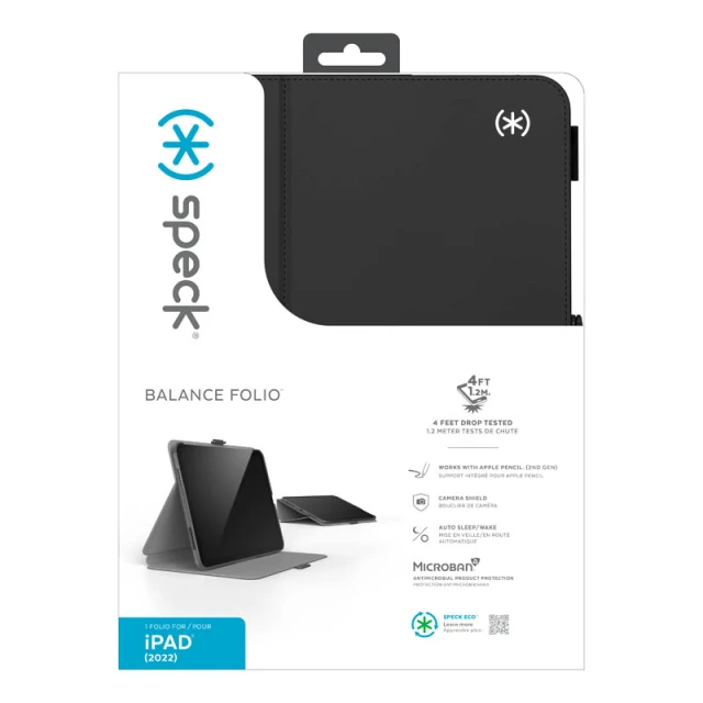 Чохол Speck Balance Folio для iPad 11 2025 11th Gen | 10.9 2022 10th Gen Black (840168528165)