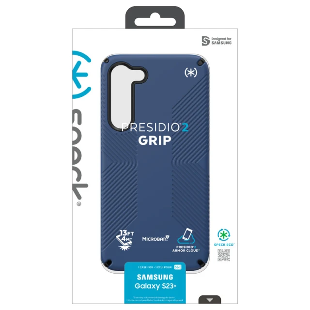 Чохол Speck Presidio2 Grip для Samsung Galaxy S23 Plus Coastal Blue Black (840168528516)