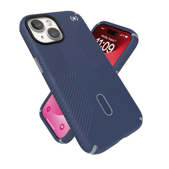 Чохол Speck Presidio2 Grip ClickLock для iPhone 15 | 14 | 13 Coastal Blue Dust Grey with MagSafe (150439-3206)