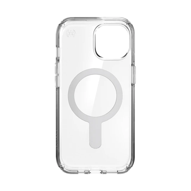 Чохол Speck Presidio Perfect-Clear ClickLock для iPhone 15 | 14 | 13 Clear Chrome with MagSafe (150441-3199)