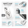 Чохол Speck Presidio Perfect-Clear ClickLock для iPhone 15 | 14 | 13 Clear Chrome with MagSafe (150441-3199)