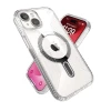 Чохол Speck Presidio Perfect-Clear Grip ClickLock для iPhone 15 | 14 | 13 Clear Chrome with MagSafe (150443-3199)