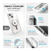 Чохол Speck Presidio Perfect-Clear Grip ClickLock для iPhone 15 | 14 | 13 Clear Chrome with MagSafe (150443-3199)