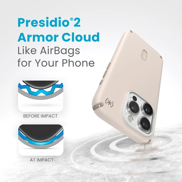 Чохол Speck Presidio2 Pro ClickLock для iPhone 15 Pro Bleached Bone Heirloom Gold with MagSafe (150446-3214)