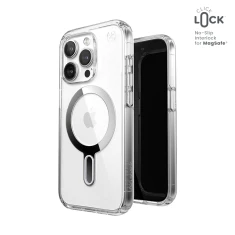 Чохол Speck Presidio Perfect-Clear ClickLock для iPhone 15 Pro Clear Chrome with MagSafe (150449-3199)