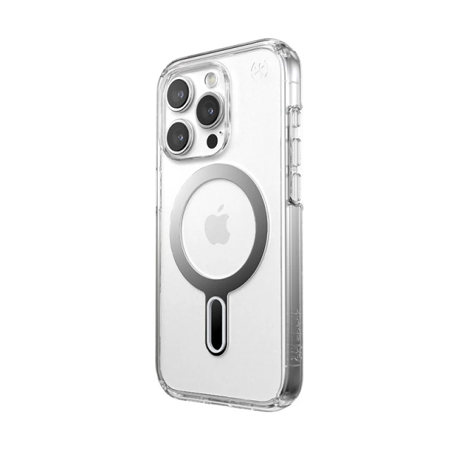 Чохол Speck Presidio Perfect-Clear ClickLock для iPhone 15 Pro Clear Chrome with MagSafe (150449-3199)