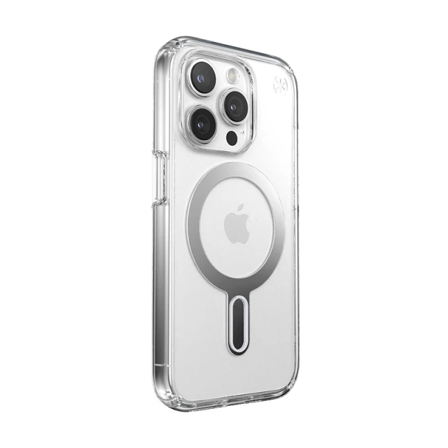 Чохол Speck Presidio Perfect-Clear ClickLock для iPhone 15 Pro Clear Chrome with MagSafe (150449-3199)
