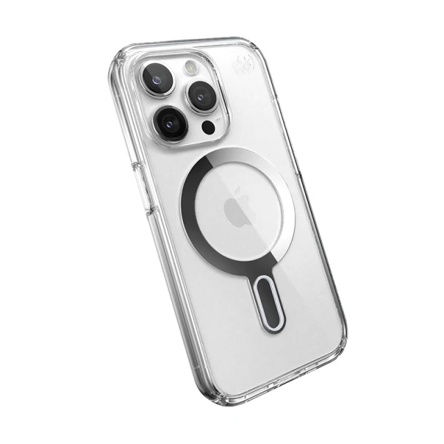 Чохол Speck Presidio Perfect-Clear ClickLock для iPhone 15 Pro Clear Chrome with MagSafe (150449-3199)