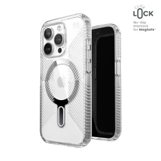 Чохол Speck Presidio Perfect-Clear Grip ClickLock для iPhone 15 Pro Clear Chrome with MagSafe (150451-3199)