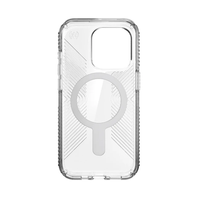 Чохол Speck Presidio Perfect-Clear Grip ClickLock для iPhone 15 Pro Clear Chrome with MagSafe (150451-3199)