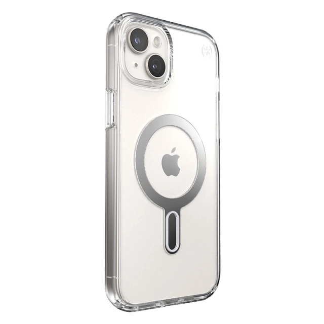 Чохол Speck Presidio Perfect-Clear ClickLock для iPhone 15 Plus | 14 Plus Clear Chrome with MagSafe (150457-3199)