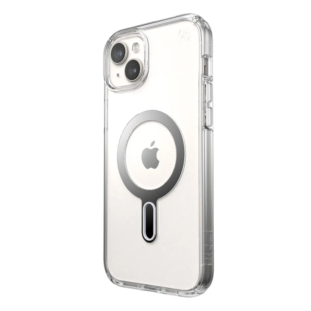 Чохол Speck Presidio Perfect-Clear ClickLock для iPhone 15 Plus | 14 Plus Clear Chrome with MagSafe (150457-3199)