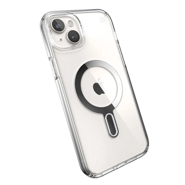 Чохол Speck Presidio Perfect-Clear ClickLock для iPhone 15 Plus | 14 Plus Clear Chrome with MagSafe (150457-3199)