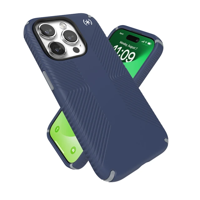Чохол Speck Presidio2 Grip для iPhone 15 Pro Coastal Blue Dust Grey (150477-3206)