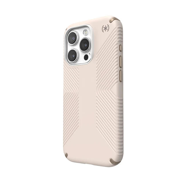 Чохол Speck Presidio2 Grip для iPhone 15 Pro Bleached Bone Heirloom Gold (150477-3214)