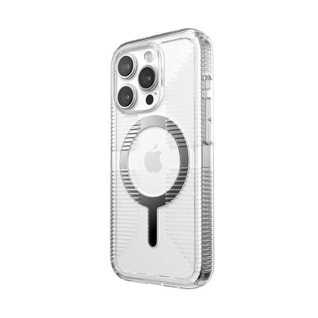 Чохол Speck GemShell Grip для iPhone 15 Pro Clear Chrome with MagSafe (150503-3223)