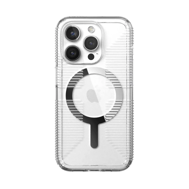 Чохол Speck GemShell Grip для iPhone 15 Pro Clear Chrome with MagSafe (150503-3223)