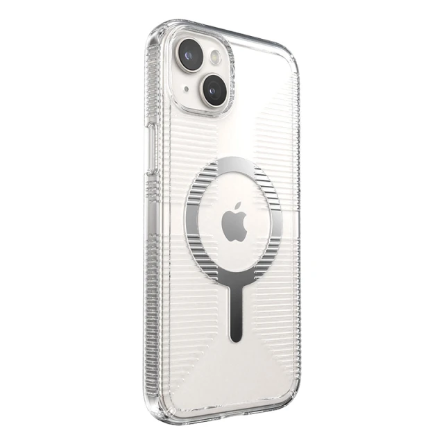 Чехол Speck GemShell Grip для iPhone 15 Plus | 14 Plus Clear Chrome with MagSafe (150512-3223)