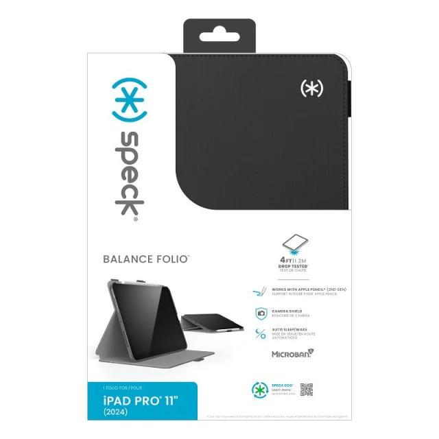 Чохол Speck Balance Folio для iPad Pro 11 2024 5th Gen Black (150525-D143)