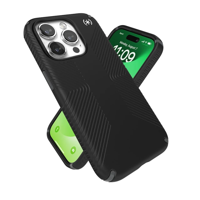 Чехол Speck Presidio2 Grip для iPhone 15 Pro Black/Slate Grey with MagSafe (150563-3205)