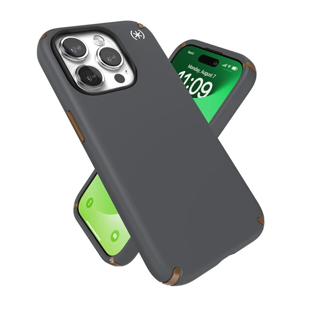 Чохол Speck Presidio2 Pro для iPhone 15 Pro Charcoal Grey Cool Bronze with MagSafe (150564-3212)