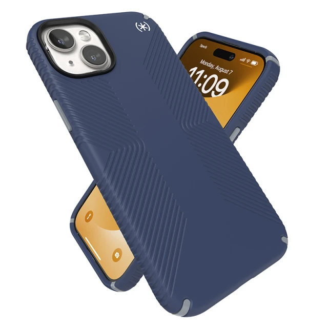 Чохол Speck Presidio2 Grip для iPhone 15 Plus | 14 Plus Coastal Blue Dust Grey with MagSafe (150569-3206)