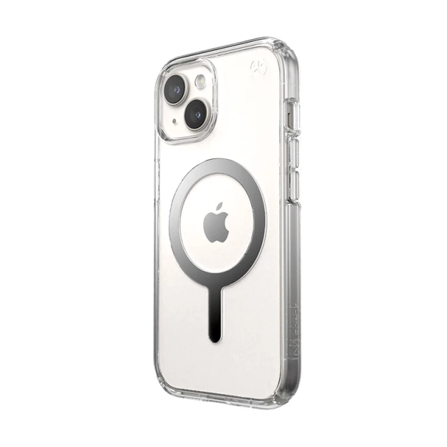 Чохол Speck Presidio Perfect-Clear для iPhone 15 | 14 | 13 Clear Chrome with MagSafe (150553-3240)