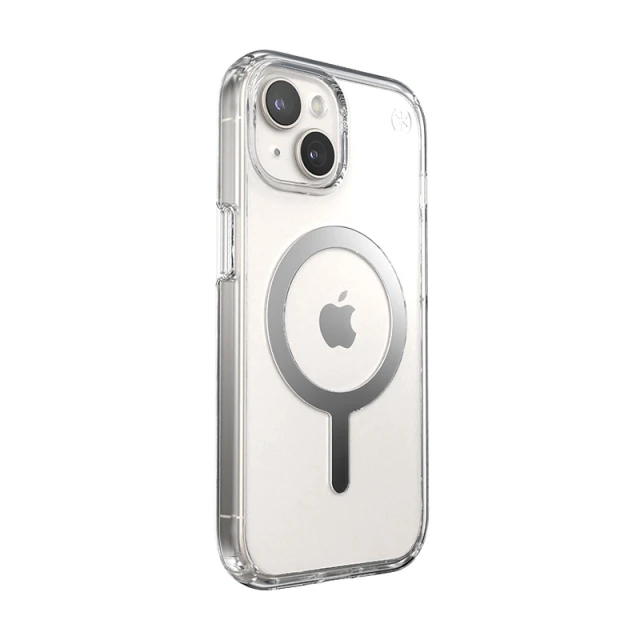 Чохол Speck Presidio Perfect-Clear для iPhone 15 | 14 | 13 Clear Chrome with MagSafe (150553-3240)