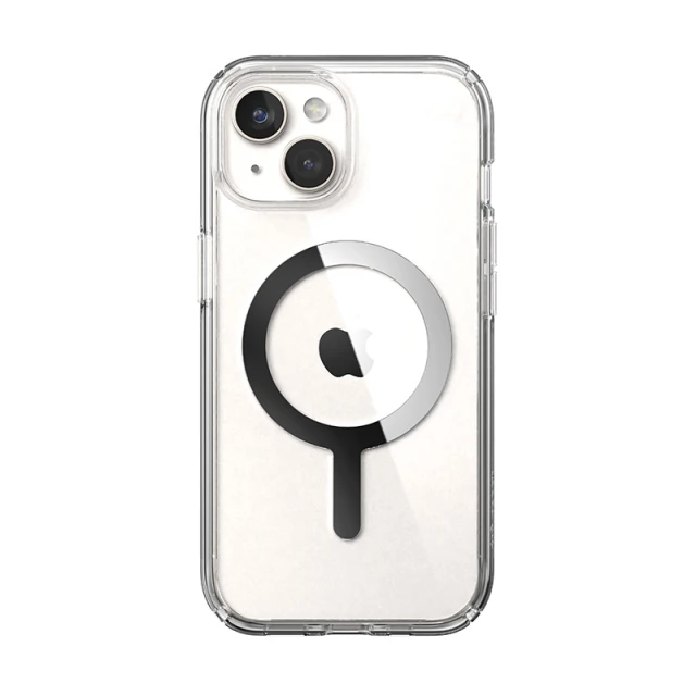 Чохол Speck Presidio Perfect-Clear для iPhone 15 | 14 | 13 Clear Chrome with MagSafe (150553-3240)