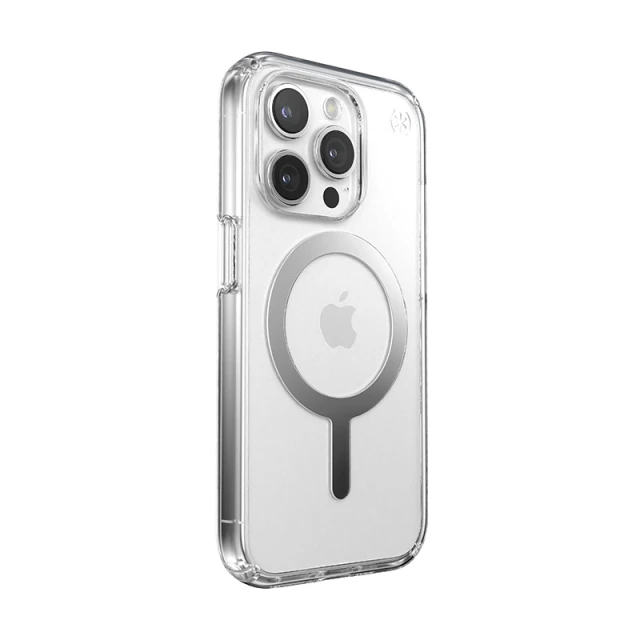 Чохол Speck Presidio Perfect-Clear для iPhone 15 Pro Clear Chrome with MagSafe (150559-3240)