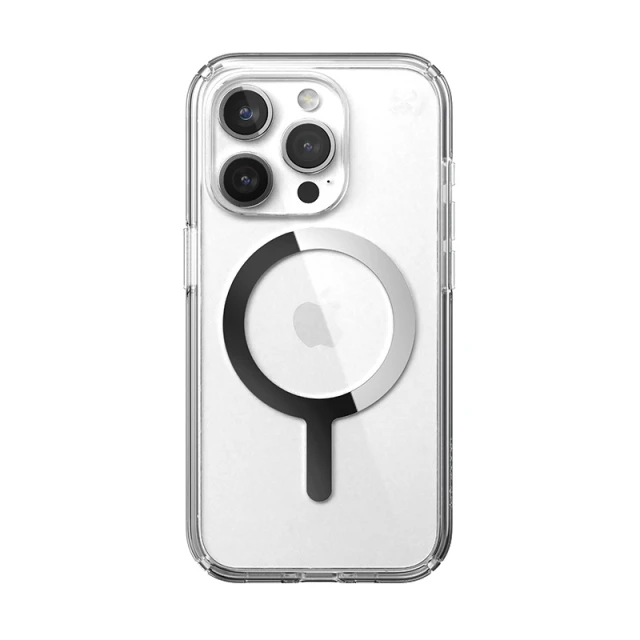 Чохол Speck Presidio Perfect-Clear для iPhone 15 Pro Clear Chrome with MagSafe (150559-3240)
