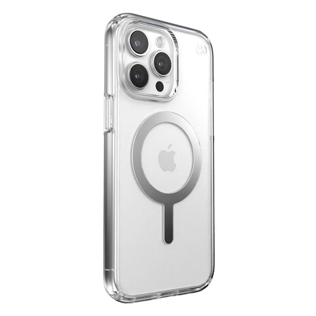 Чохол Speck Presidio Perfect-Clear для iPhone 15 Pro Max Clear Chrome with MagSafe (150571-3240)
