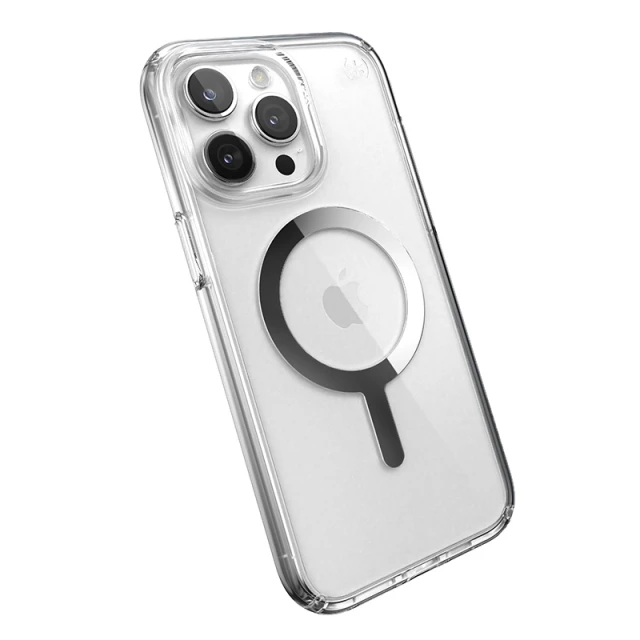 Чохол Speck Presidio Perfect-Clear для iPhone 15 Pro Max Clear Chrome with MagSafe (150571-3240)