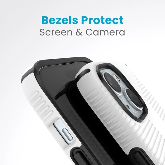 Чохол Speck Candyshell Grip для iPhone 17e / 16e / 15 / 14 / 13 White / Black with MagSafe (150652-1909)