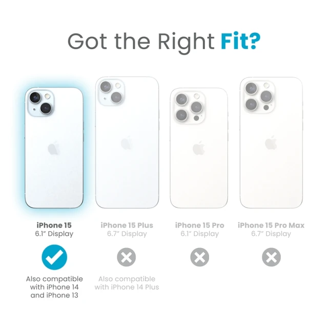 Чохол Speck Candyshell Grip для iPhone 17e / 16e / 15 / 14 / 13 White / Black with MagSafe (150652-1909)