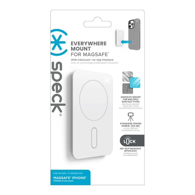 Тримач Speck Everywhere Mount with ClickLock White with MagSafe (150658-3248)