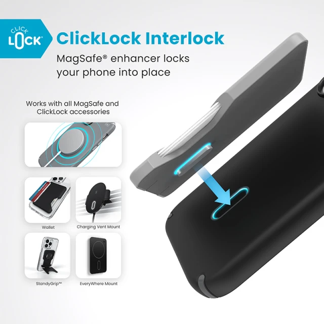 Чохол Speck Presidio2 Pro ClickLock для iPhone 16 Black Slate Grey with MagSafe (150688-3205)